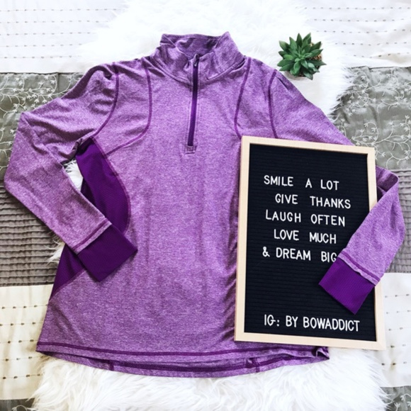 Champion Tops - [Champion] Purple Quarter Zipper Sport Top